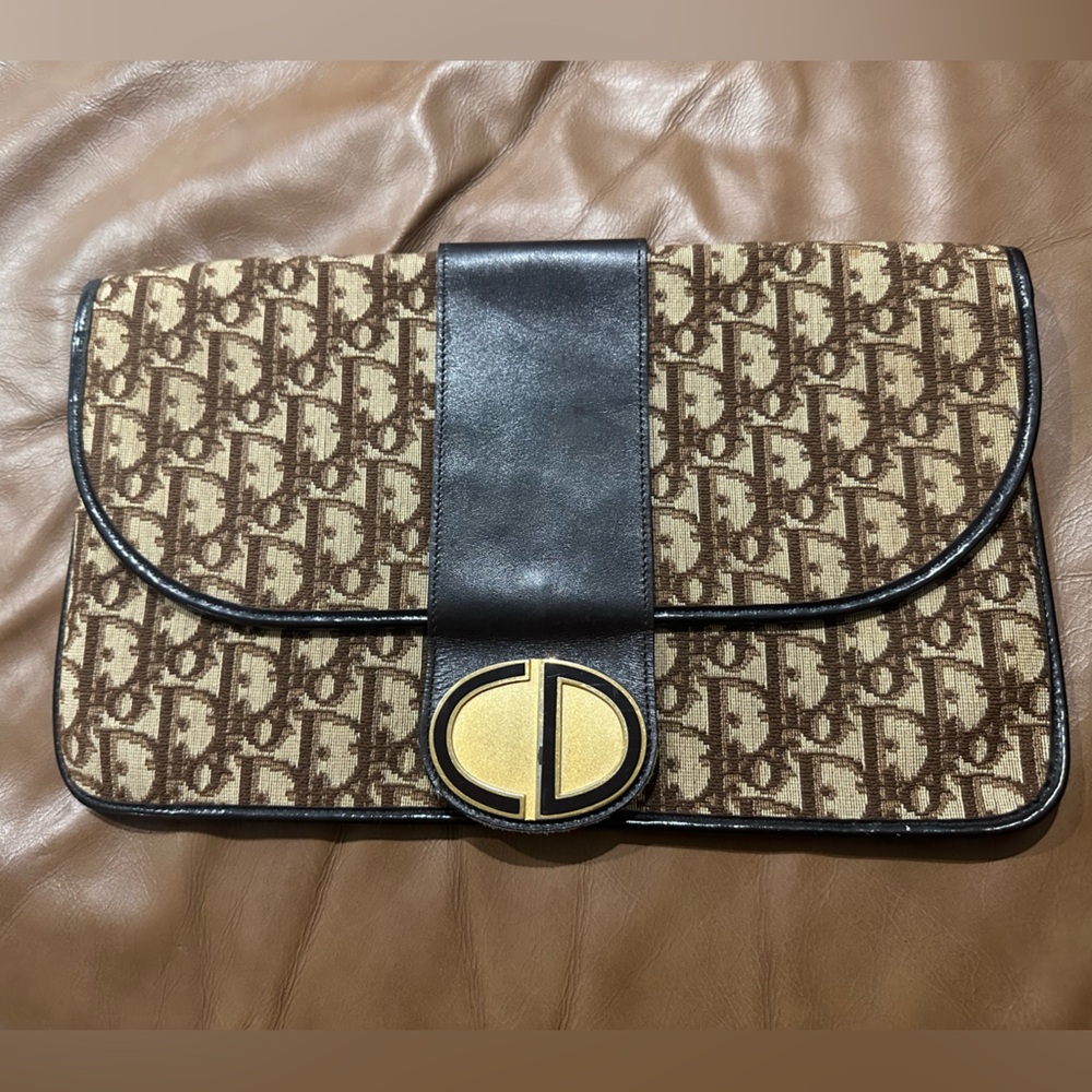 SOLD Authentic Vintage Dior Monogram Clutch